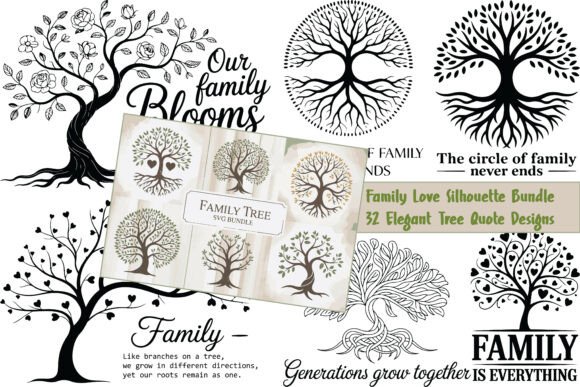 32 Family Love Silhouette Bundle: Graphics & Illustrations for Heartfelt Branding