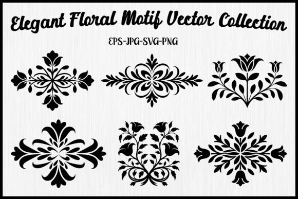 Baroque Style Flower Design Pack: Graphics & Illustrations