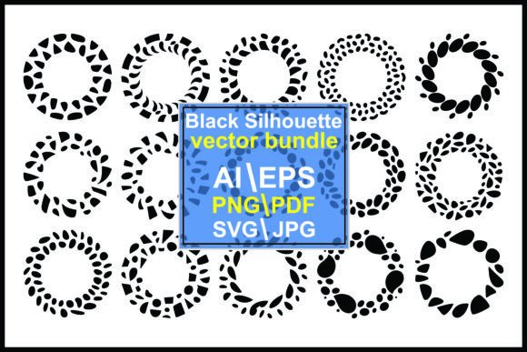 Black Abstract Organic Shape Circles: Graphics & Illustrations