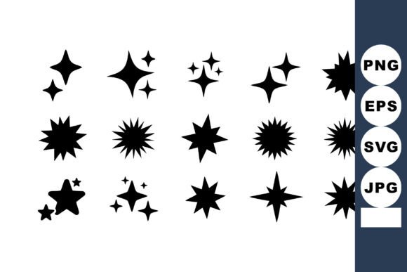 Black Star Shapes Collection: Graphics & Illustrations