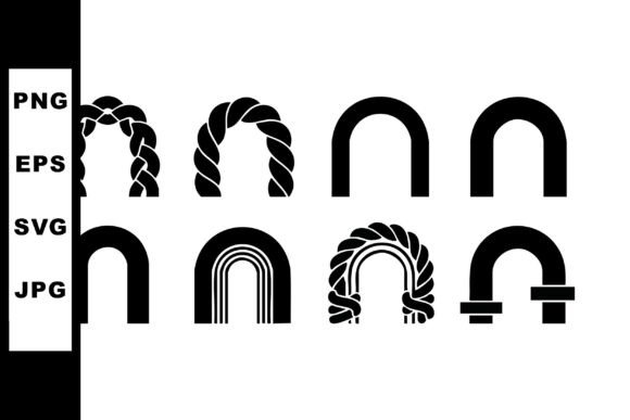 Black Stylized Arch Graphics & Illustrations