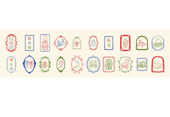 Christmas Stamps Whimsical: Vintage Graphics & Illustrations