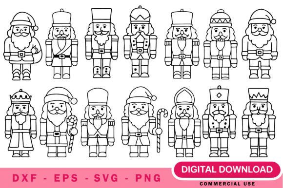 Nutcracker Outline SVG Bundle