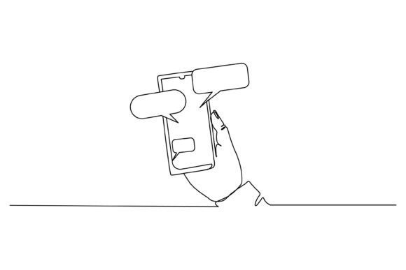 One Continuous Line Design of Hand