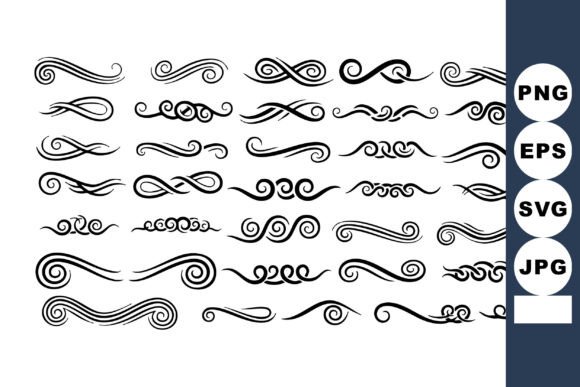 Ornamental Swirl Vector Collection: Graphics & Illustrations for Elegant Digital Products