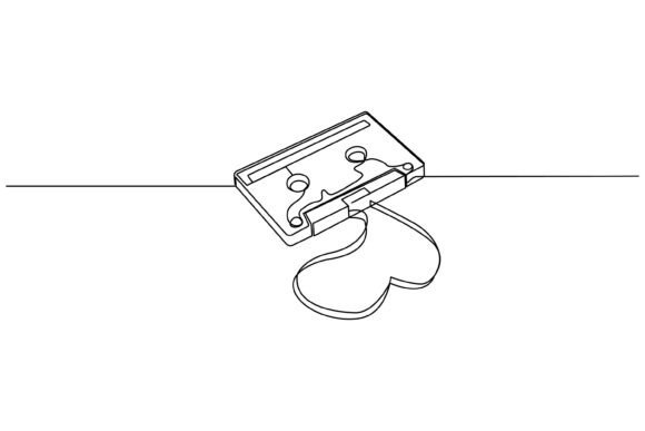 Retro Tape Cassette One Continuous