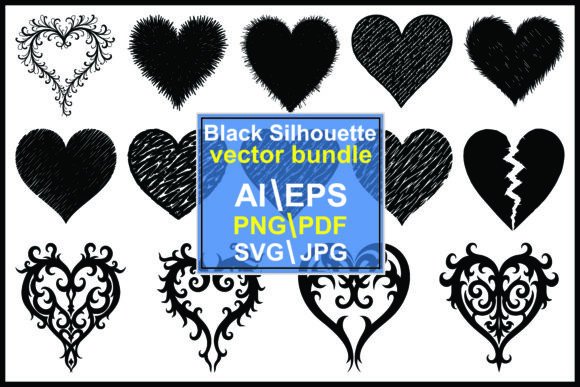 Silhouette Heart Shapes Valentine’s Day