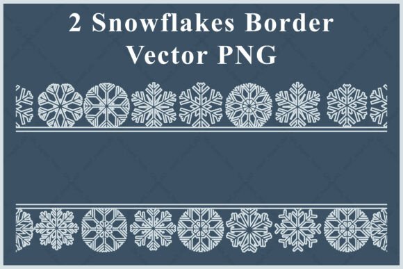 Snowflake Border SVG Clipart Vector PNG