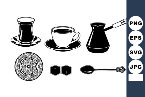 Traditional Turkish Coffee Graphics & Illustrations
